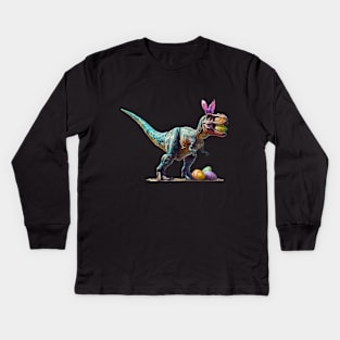 Ester Dino Bunny Kids Long Sleeve T-Shirt